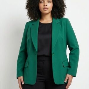 Vintage Pendleton Petite Emerald Green Single-Button Blazer Size 6